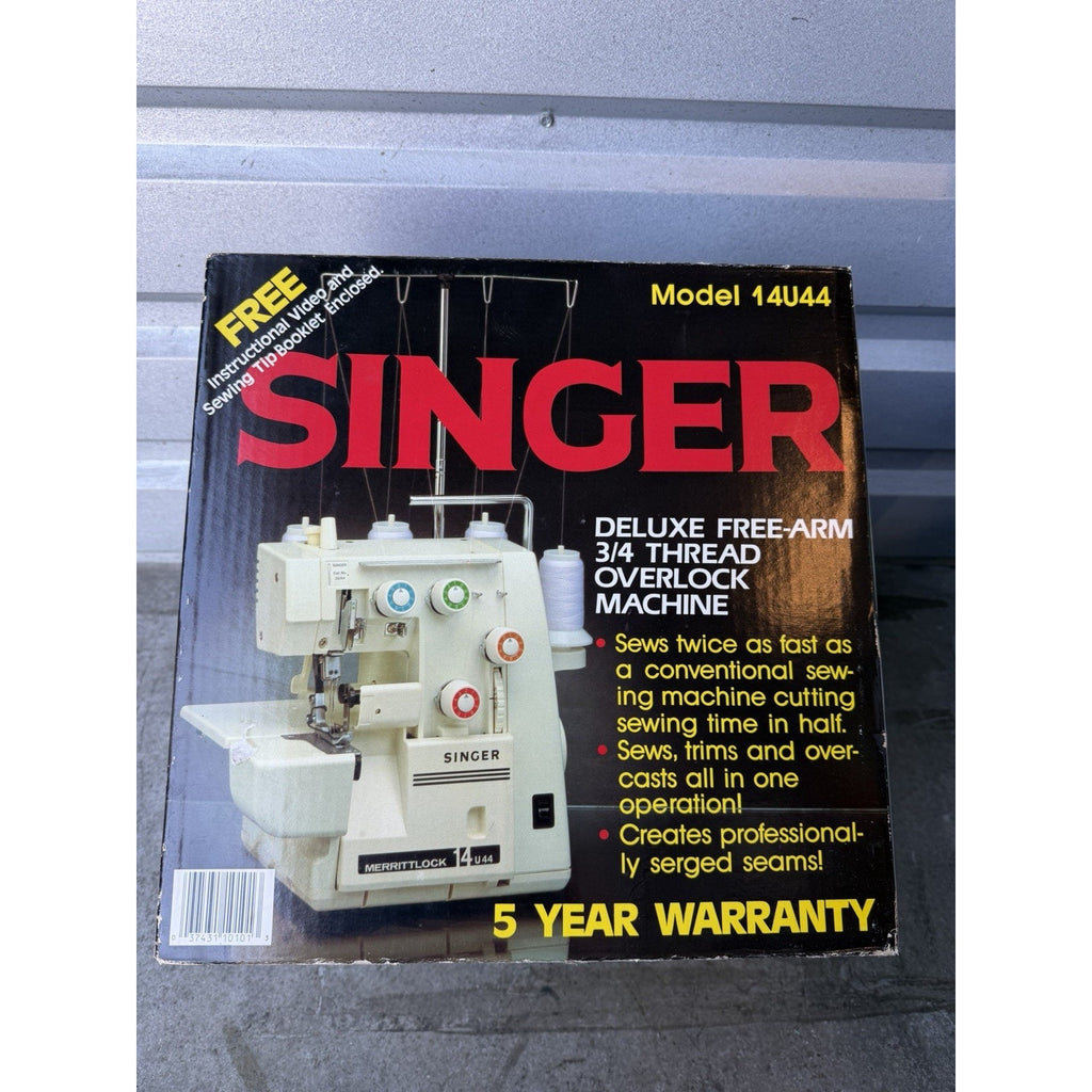 VINTAGE Singer Overlock 14U44, 4-Thread Sewing Machine FACTORY SEALED W/BOX