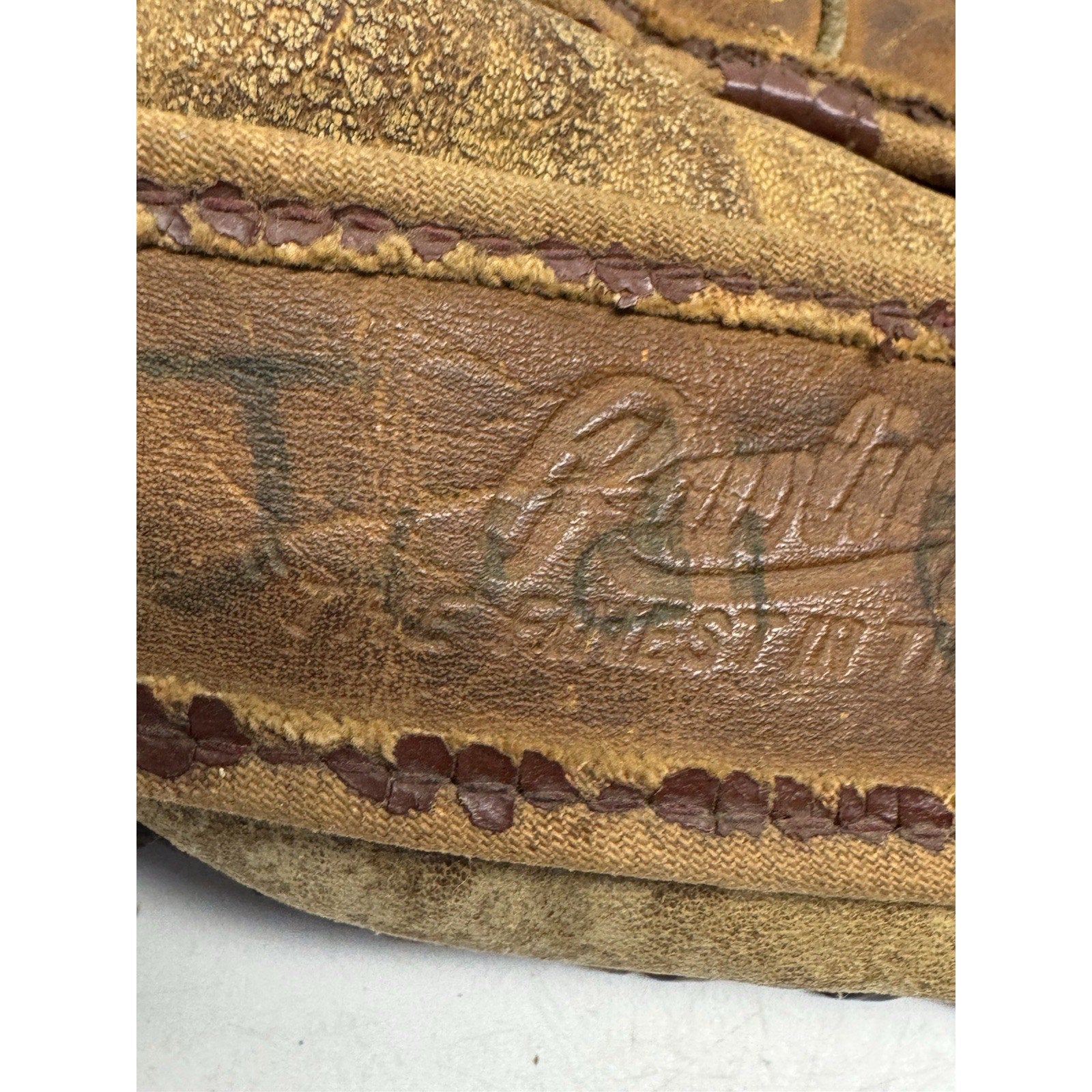 VINTAGE 1940's Rawlings G350 Kirby "Hig" Higbe Floating Heel Leather Glove LH