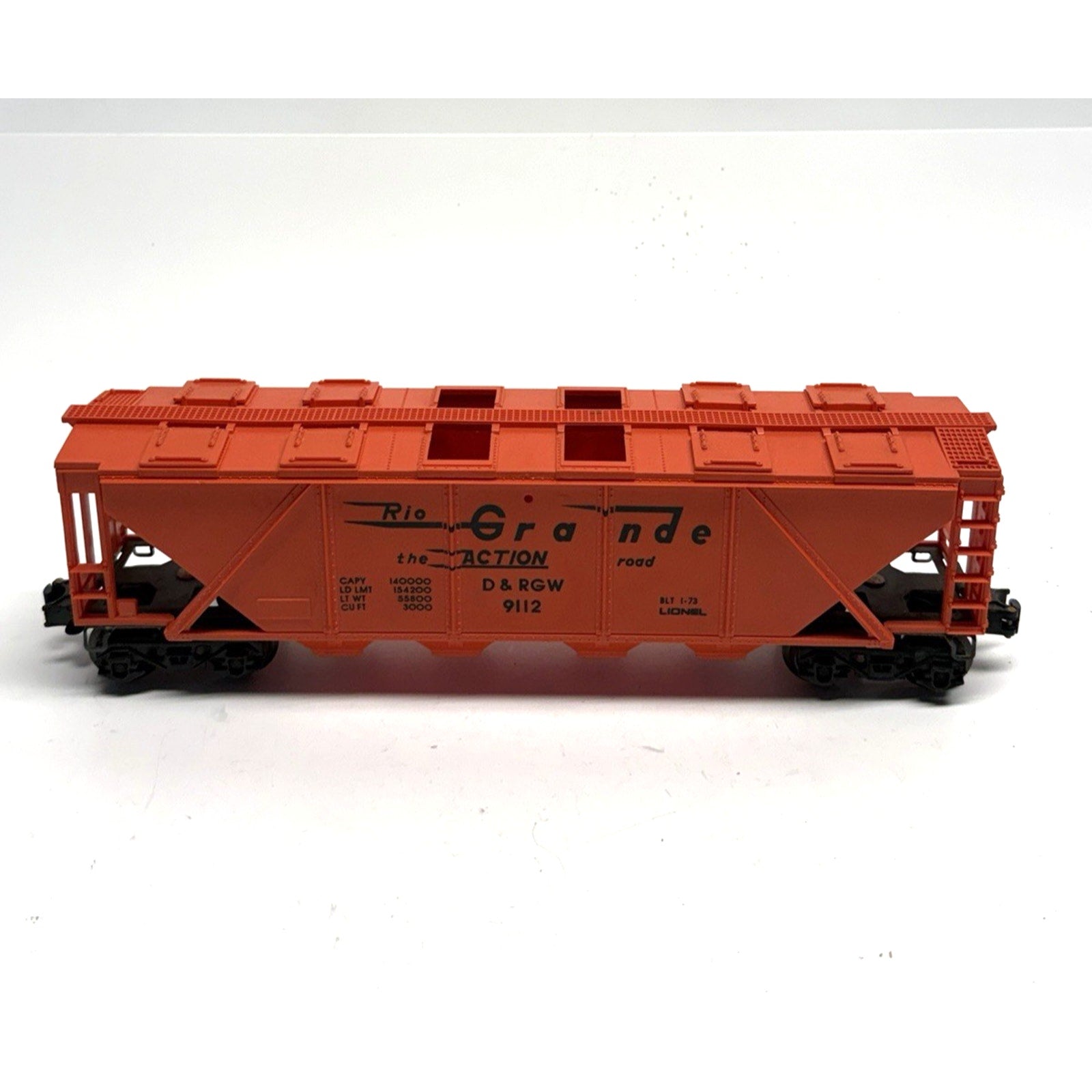 VINTAGE Lionel O Scale (Used) #6-9112 Rio Grande Covered Hopper