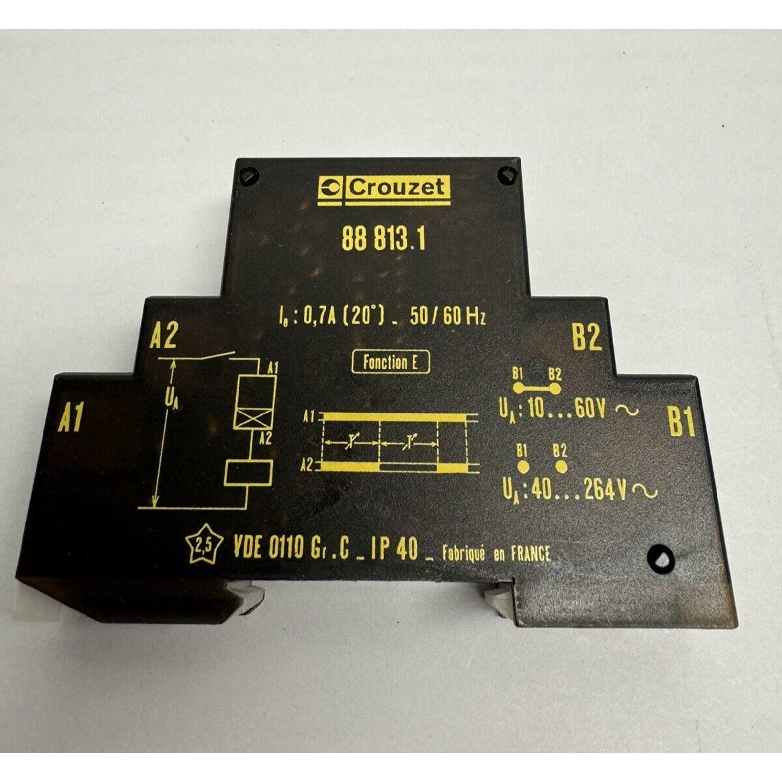 VINTAGE NOS Crouzet 88 813.1 Time Delay Relay IP40 Made in France