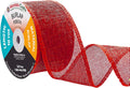 Red Burlap Ribbon 2 Inches Wide Jute Ribbons for Crafts - 20 Yds Roll Rustic Burlap Wrap Trim Ribbons for Wreaths Bows Wedding Party Decoration