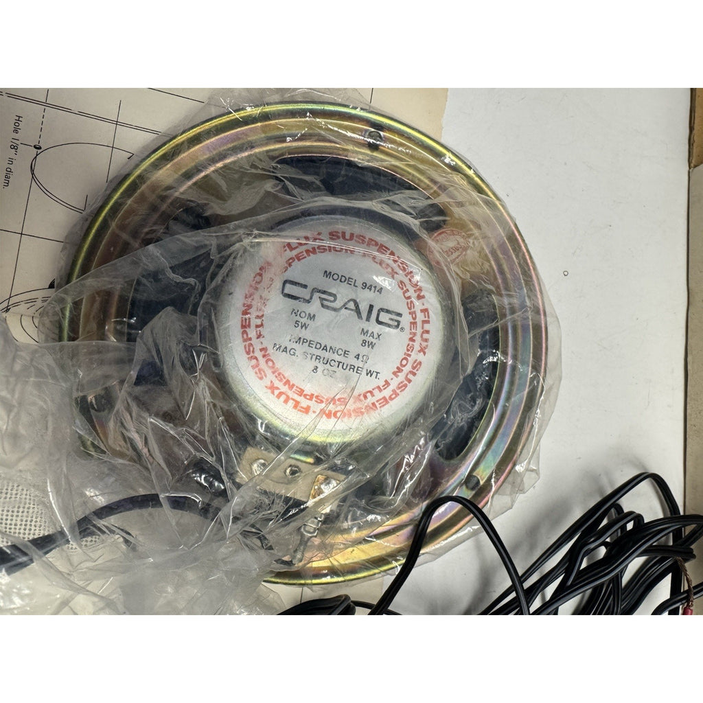 Vintage 1979 NOS Craig Car Stereo Speakers 9414 Made in Japan
