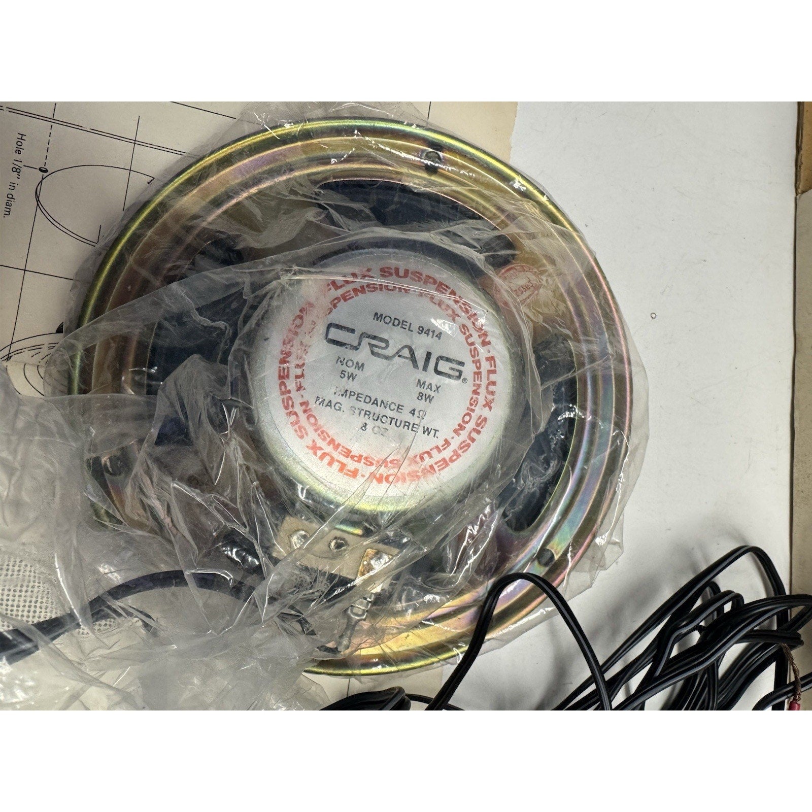 Vintage 1979 NOS Craig Car Stereo Speakers 9414 Made in Japan