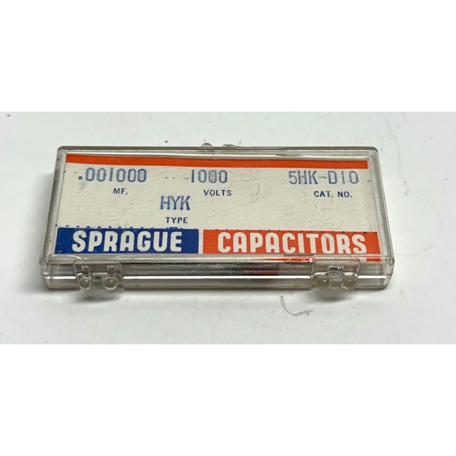 VINTAGE SPRAGUE 5HK-D10 HYK Ceramic Capacitor .001uF 1000V