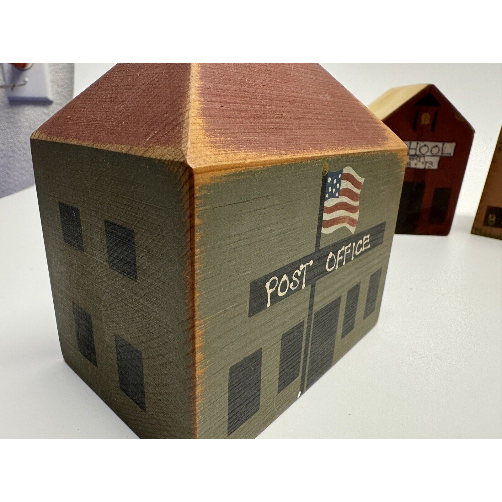 VINTAGE Lot of 5 1960's Tiny Doll House Wood Block Set