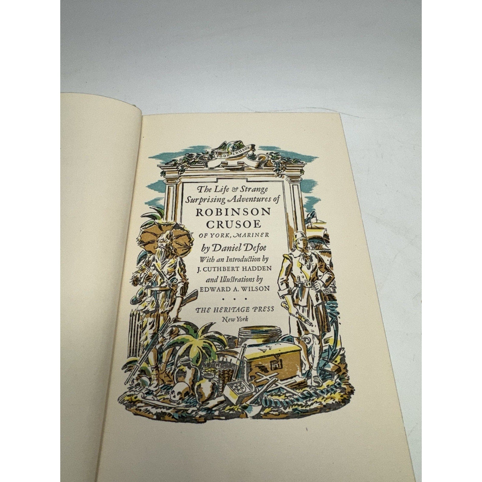 Vintage 1930 Robinson Crusoe Special Edition By Daniel Defoe-Heritage Press