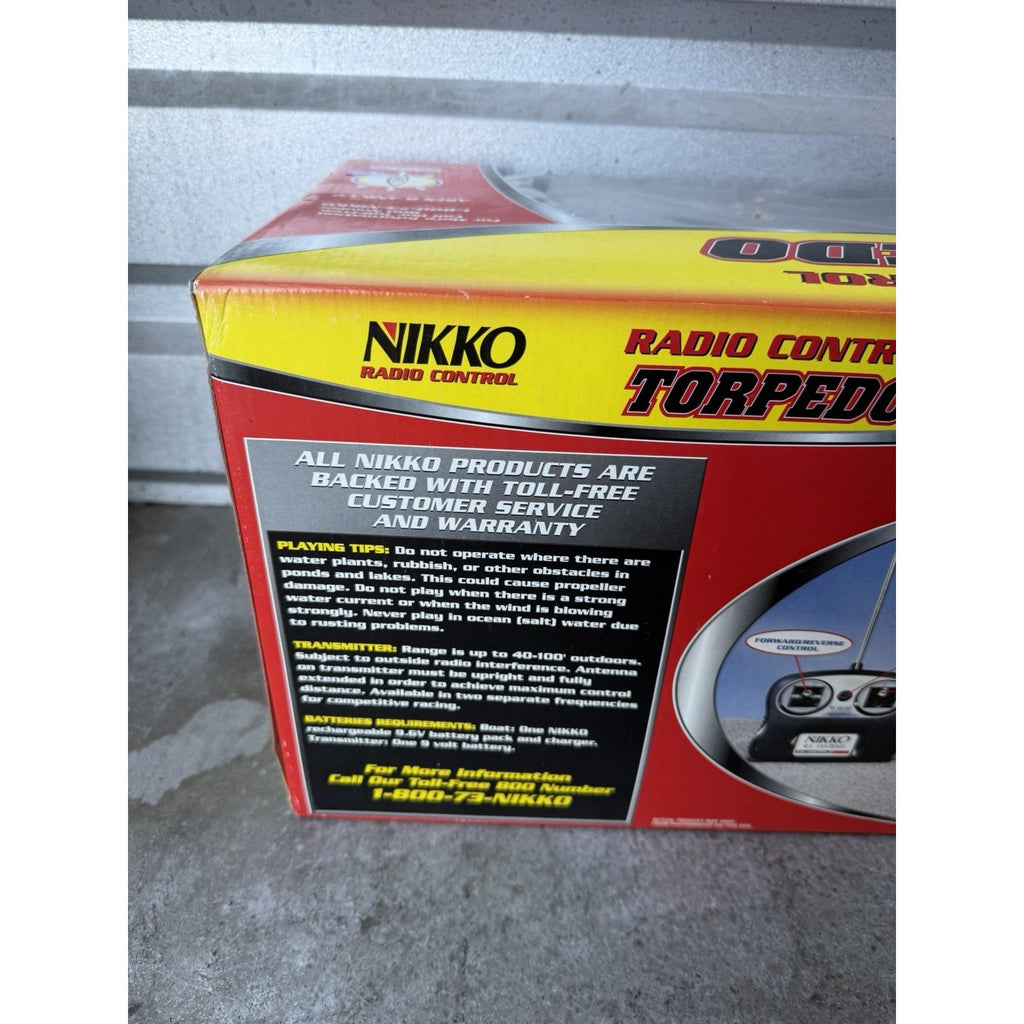 Vintage SEALED NEW Styrofoam NIKKO Torpedo Hydroplane RC Racing Boat 49MHz