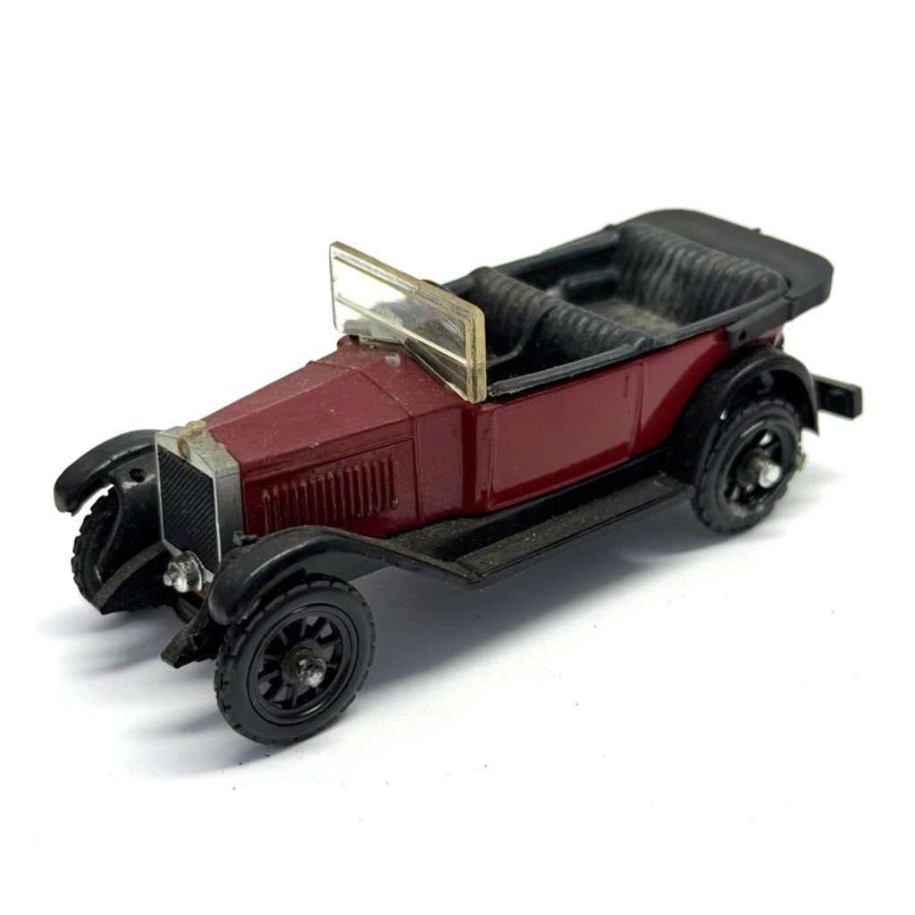 Vintage Dugu 1/43 Scale Fiat 509 Sedan 1924 Maroon/Black Diecast