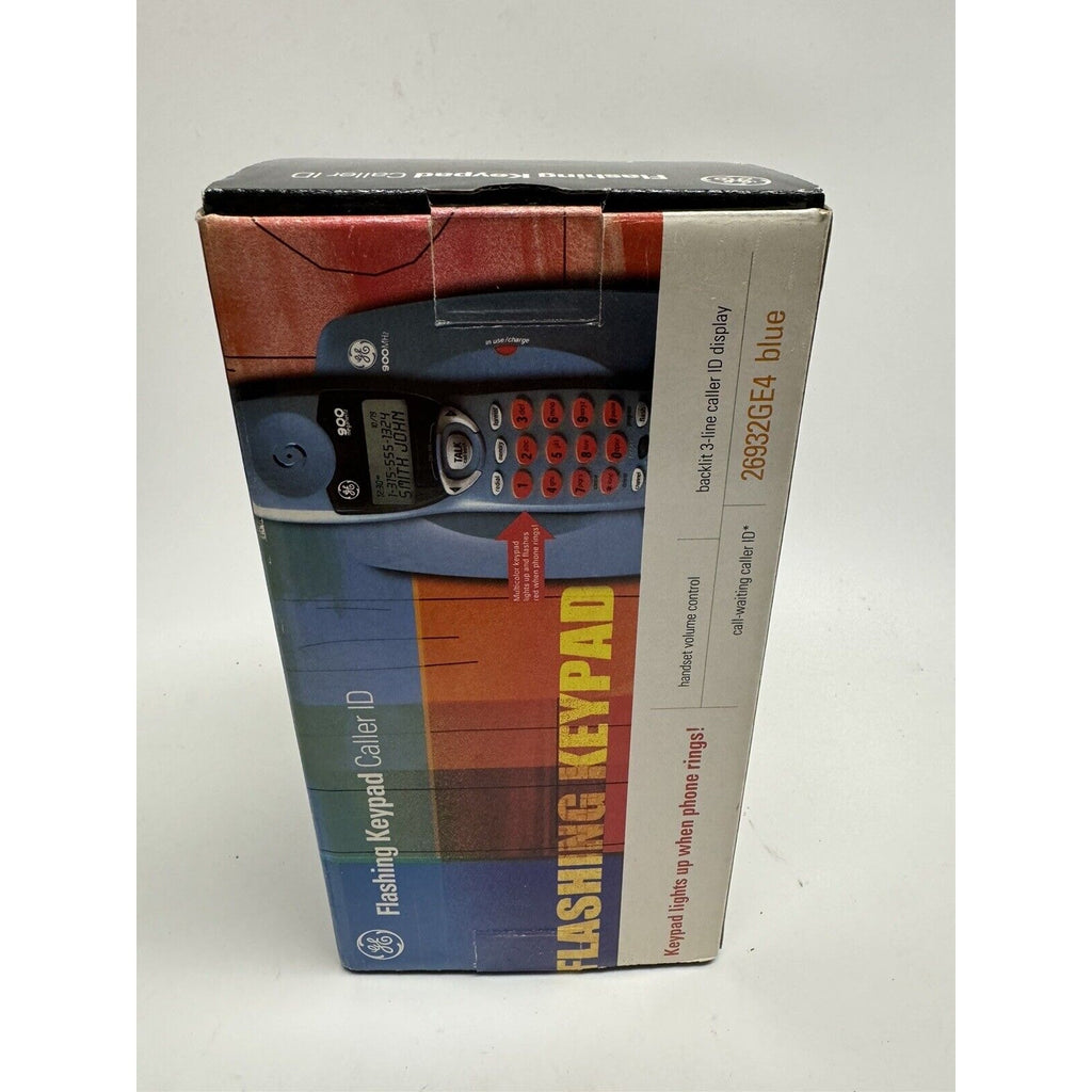 SEALED NEW GE 26932GE4 Cordless Telephone - Flashing Keypad Caller ID - Blue