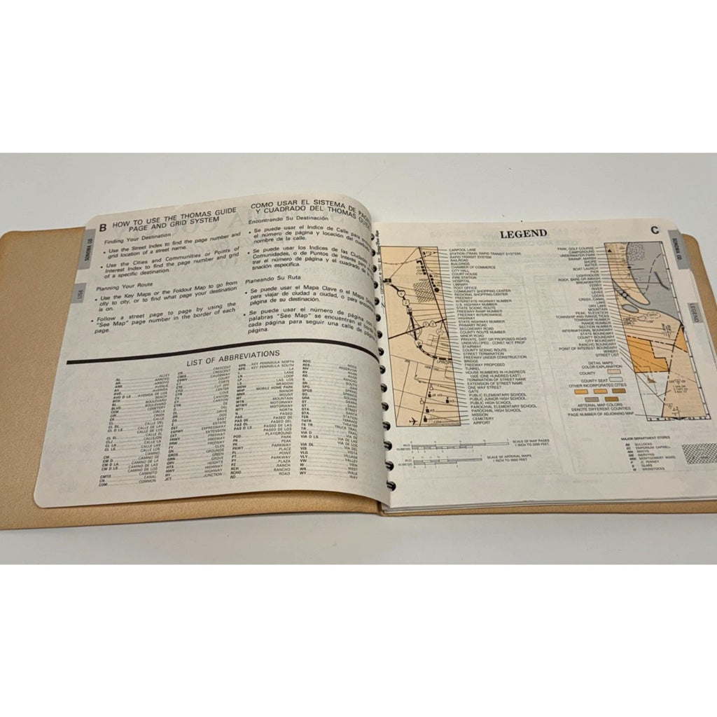 Vintage 1992 Thomas Bros Map Sonoma County Street Guide Directory Spiral Bound