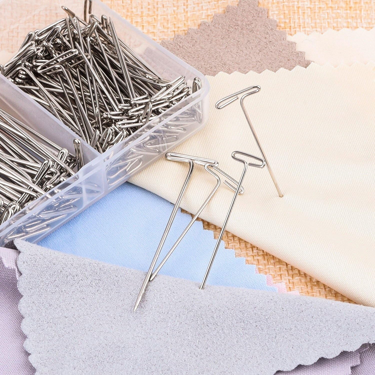150 Pieces Steel T-Pins for Blocking Knitting, Modelling and Crafts(2 Inch, 1-1/2 Inch)