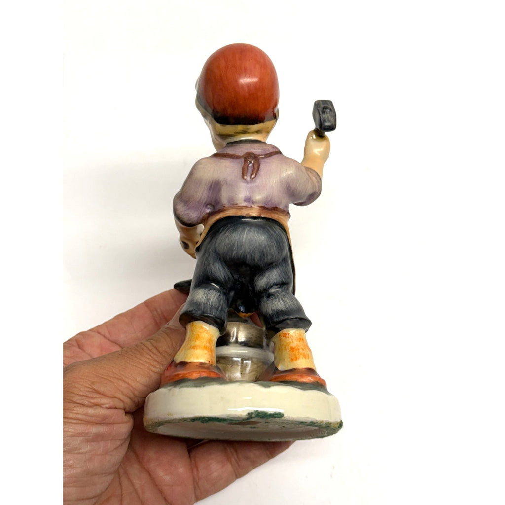 Vintage Friedel Bavaria Blacksmith Boy Figurine West Germany Hand Painted 6"