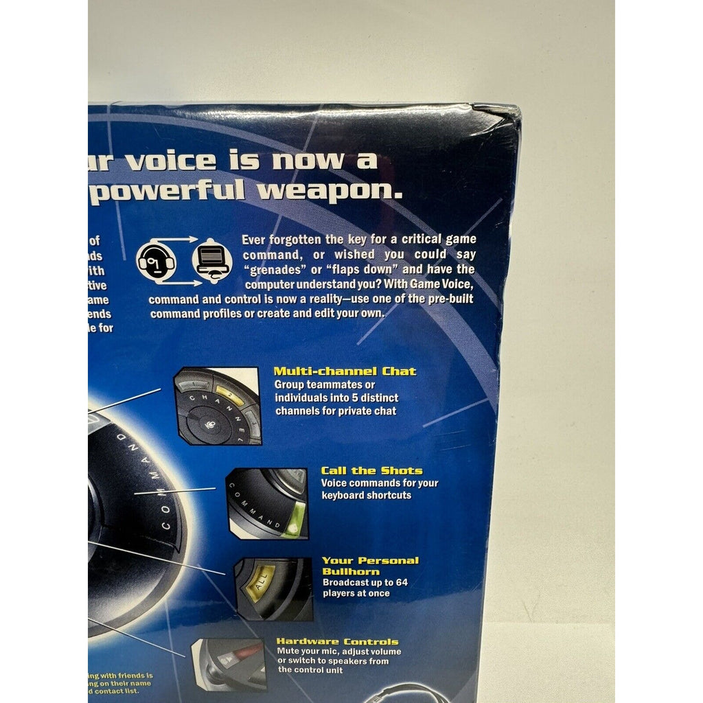 Vintage FACTORY SEALED Microsoft Sidewinder Game Voice Headset PC