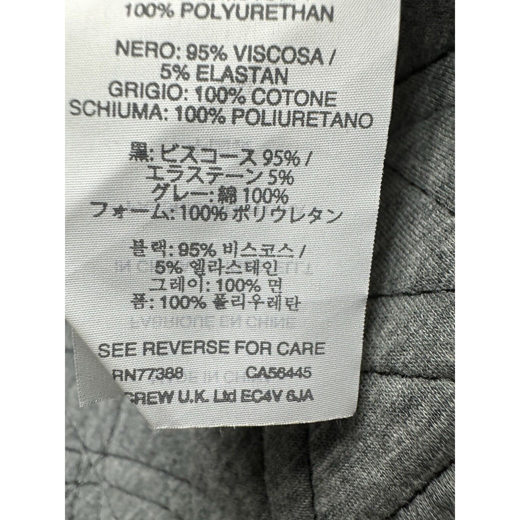 VINTAGE J Crew Jacket Womens XXS Black Quilted Full Zip Bomber Neoprene