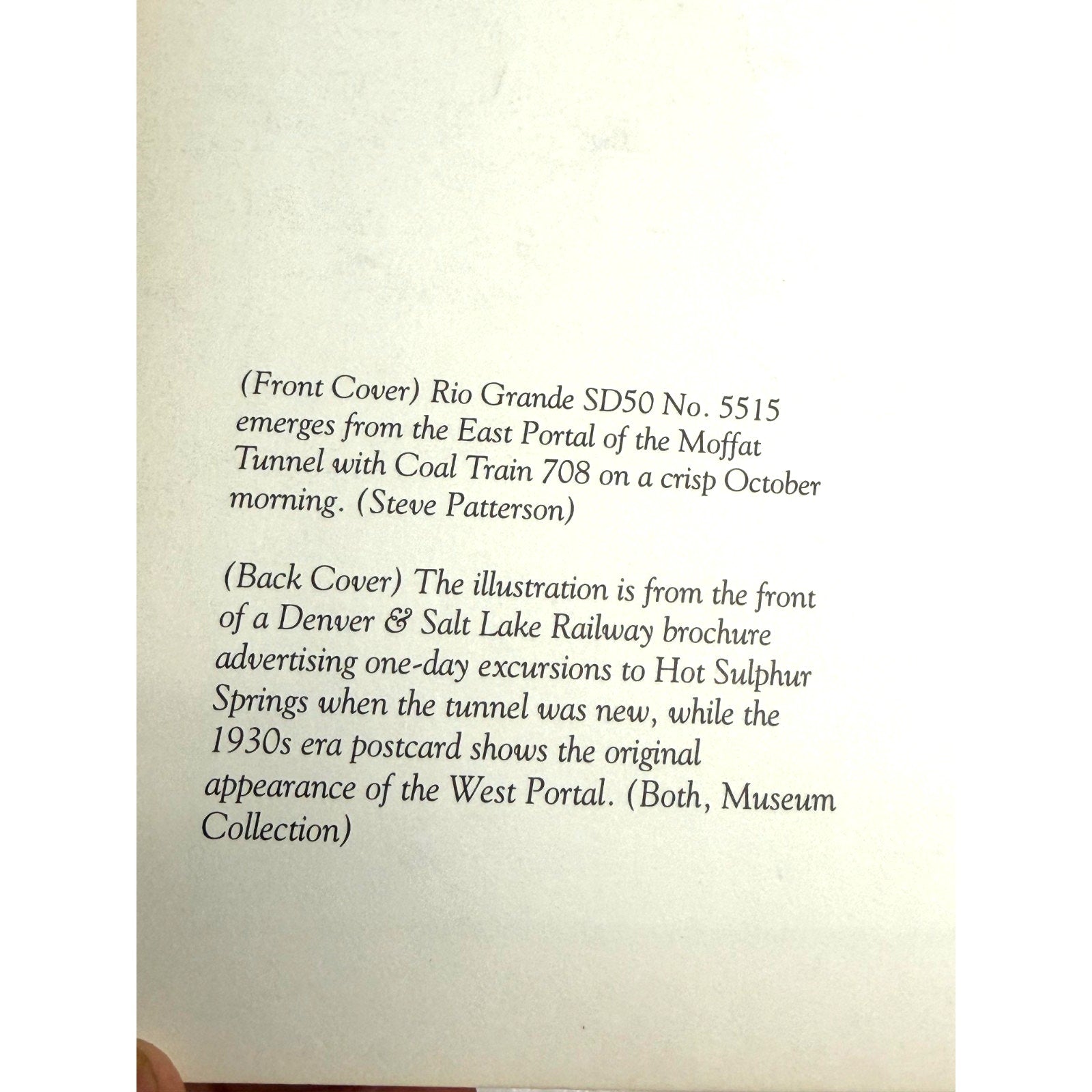 Vtg The Moffat Tunnel: A Brief History Charles Albi Kenton Forrest Railroad Book