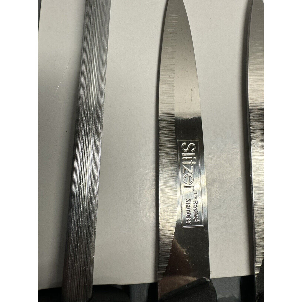 VINTAGE NOS SLITZER 13 Piece Professional German Cutlery Kitchen Knife Set