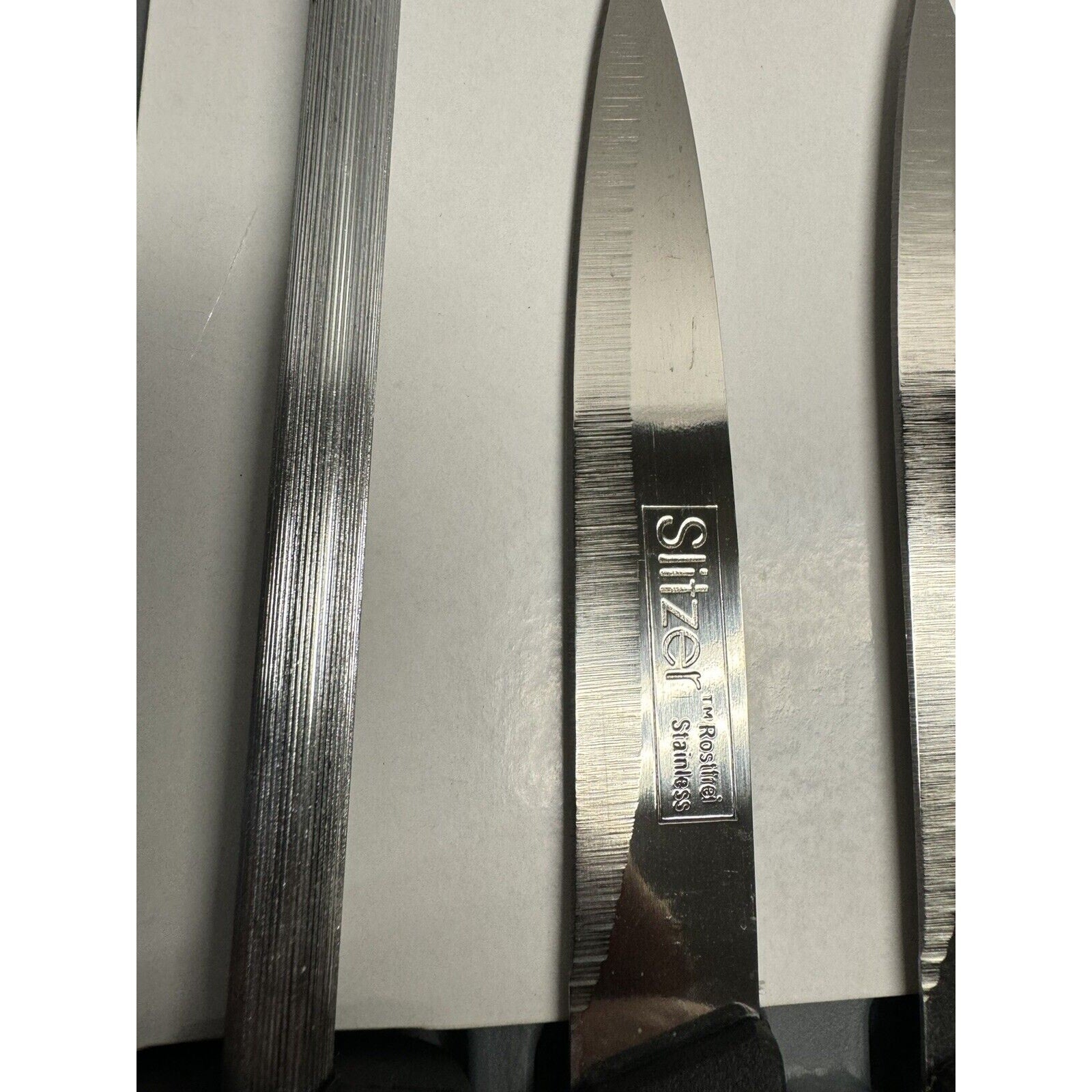 VINTAGE NOS SLITZER 13 Piece Professional German Cutlery Kitchen Knife Set