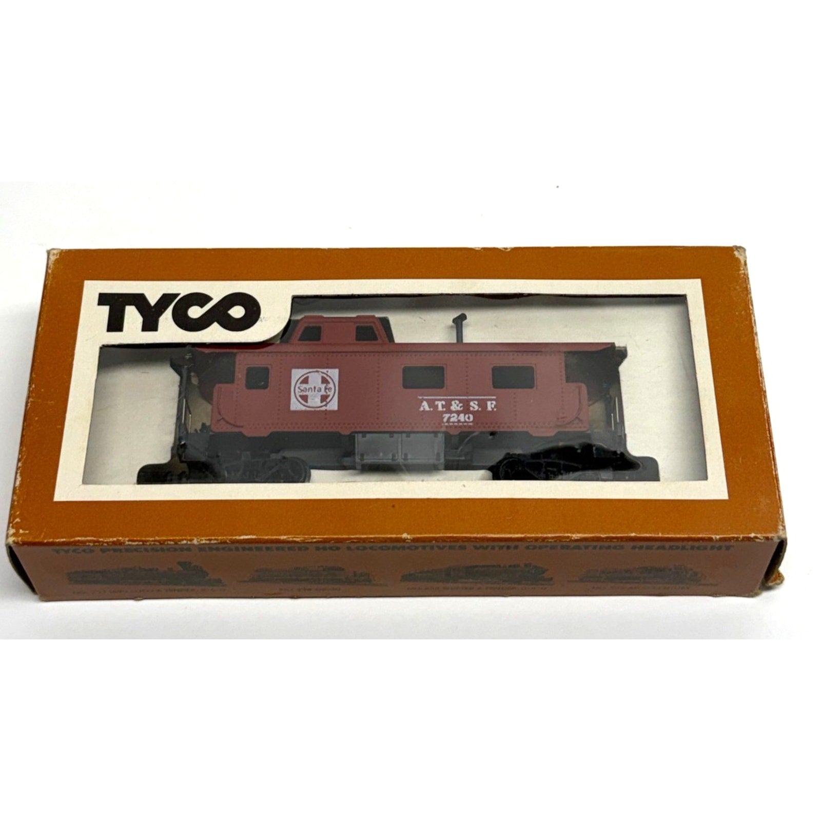 Vintage HO Scale Tyco Cupola Caboose Santa Fe AT&SF 7240 Model Trains-New In Box