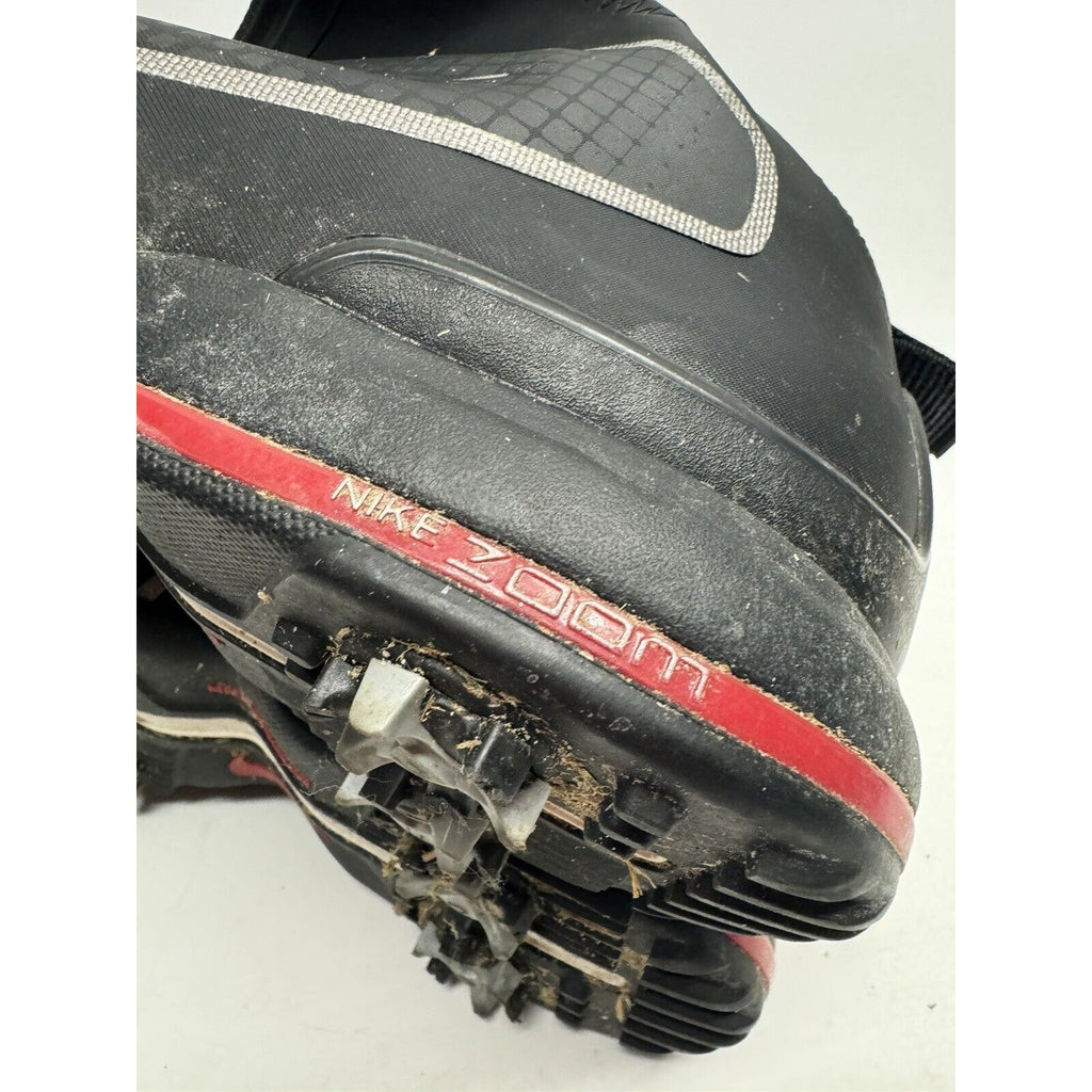 Nike Zoom Brandon Mens Sz 7.5 Black Golf Shoes Lace Zip Closure 379208-006