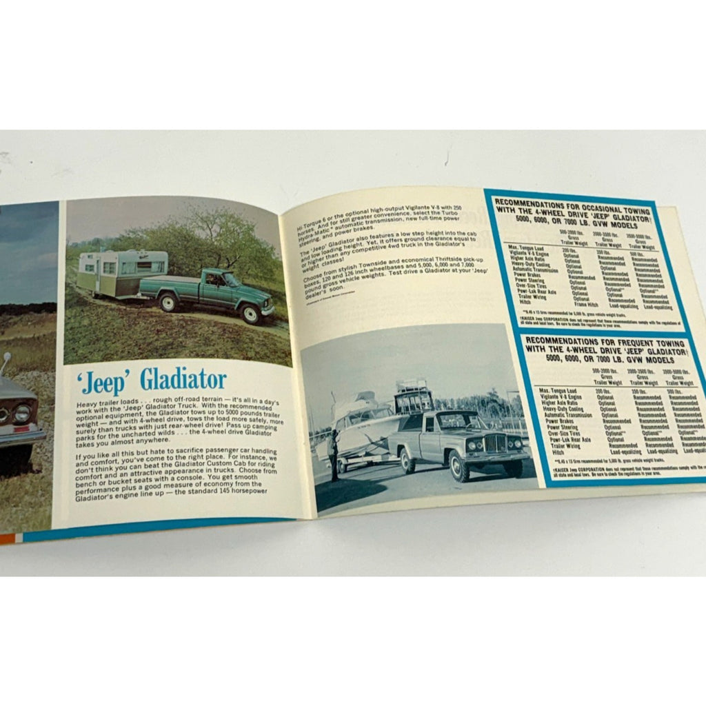 Vtg Original 1967 1968 Jeep Recreation Fleet Sales Brochure 67 68 Wagoneer
