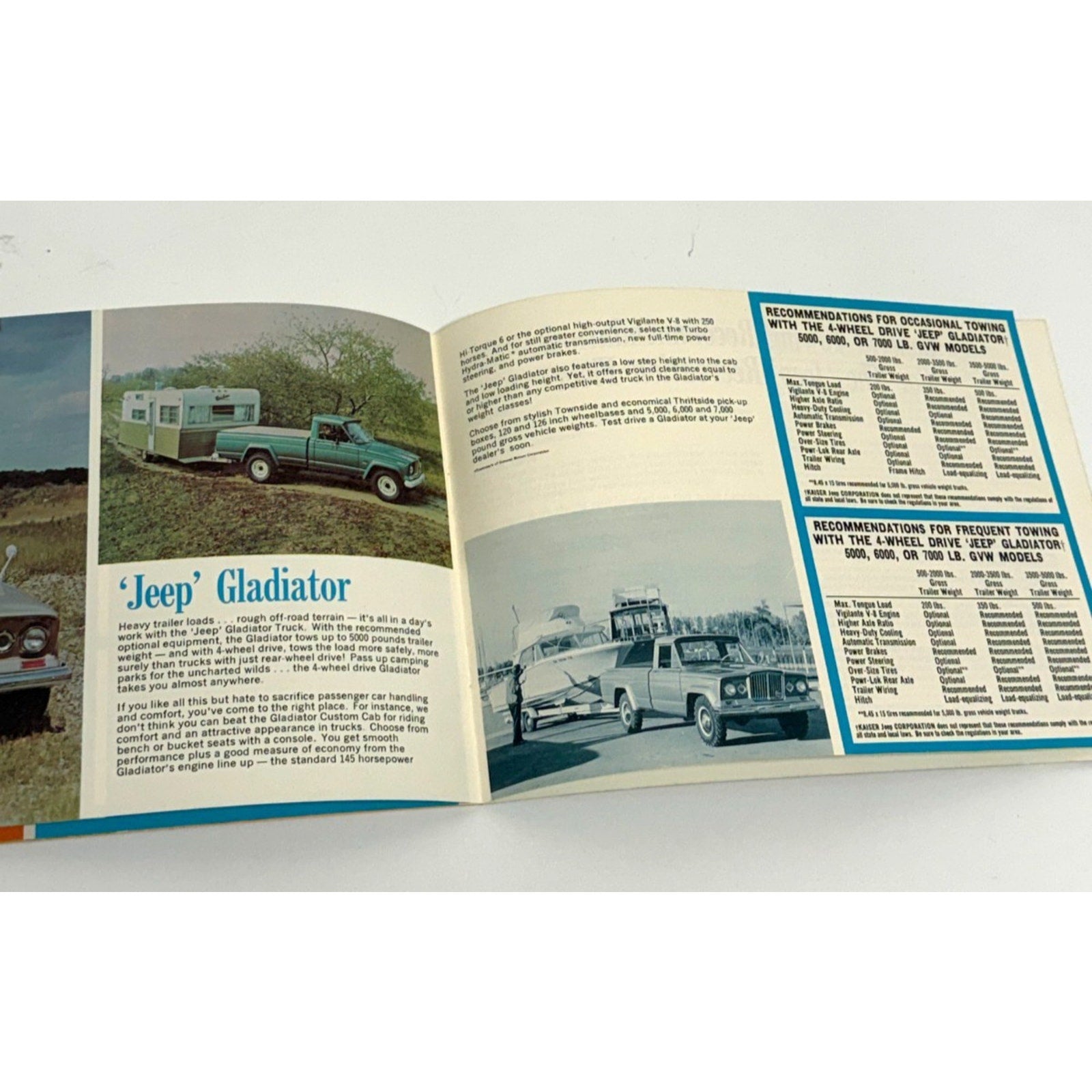 Vtg Original 1967 1968 Jeep Recreation Fleet Sales Brochure 67 68 Wagoneer