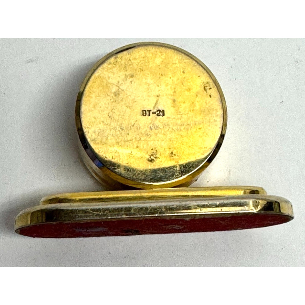 Vintage Cenere Miniature Brass Clock