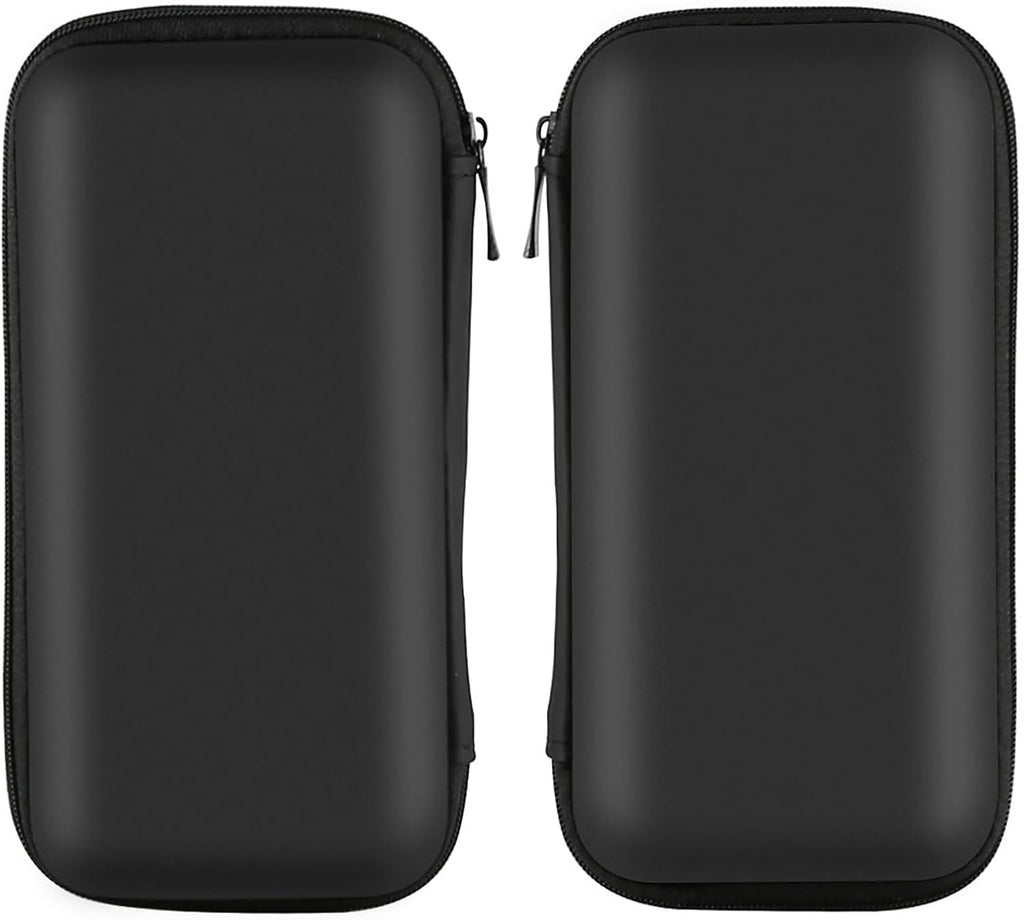 Travel Essentials Electronics Organizer Charger Case Portable Dual Zipper Shockproof Pouch Tech Purse Cord Cable Pouches Power Bank Storage Accessories Bag for Women Men,6.5X3.2X1 Black