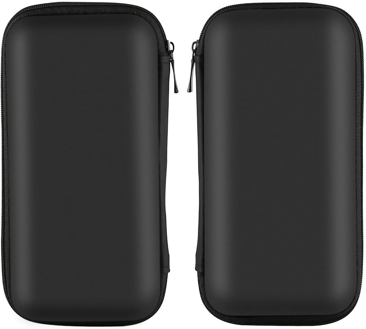 Travel Essentials Electronics Organizer Charger Case Portable Dual Zipper Shockproof Pouch Tech Purse Cord Cable Pouches Power Bank Storage Accessories Bag for Women Men,6.5X3.2X1 Black