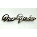 Vintage 1966 CHRYSLER NEW YORKER FRONT FENDER SCRIPT NAMEPLATE EMBLEM