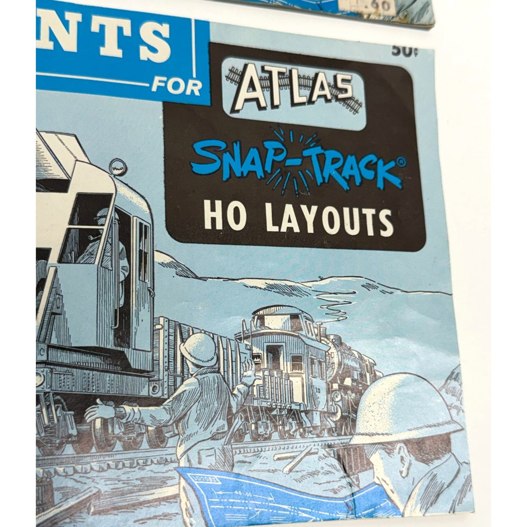 Vintage Lot of 2 Blueprints For Atlas Snap Track HO Layouts