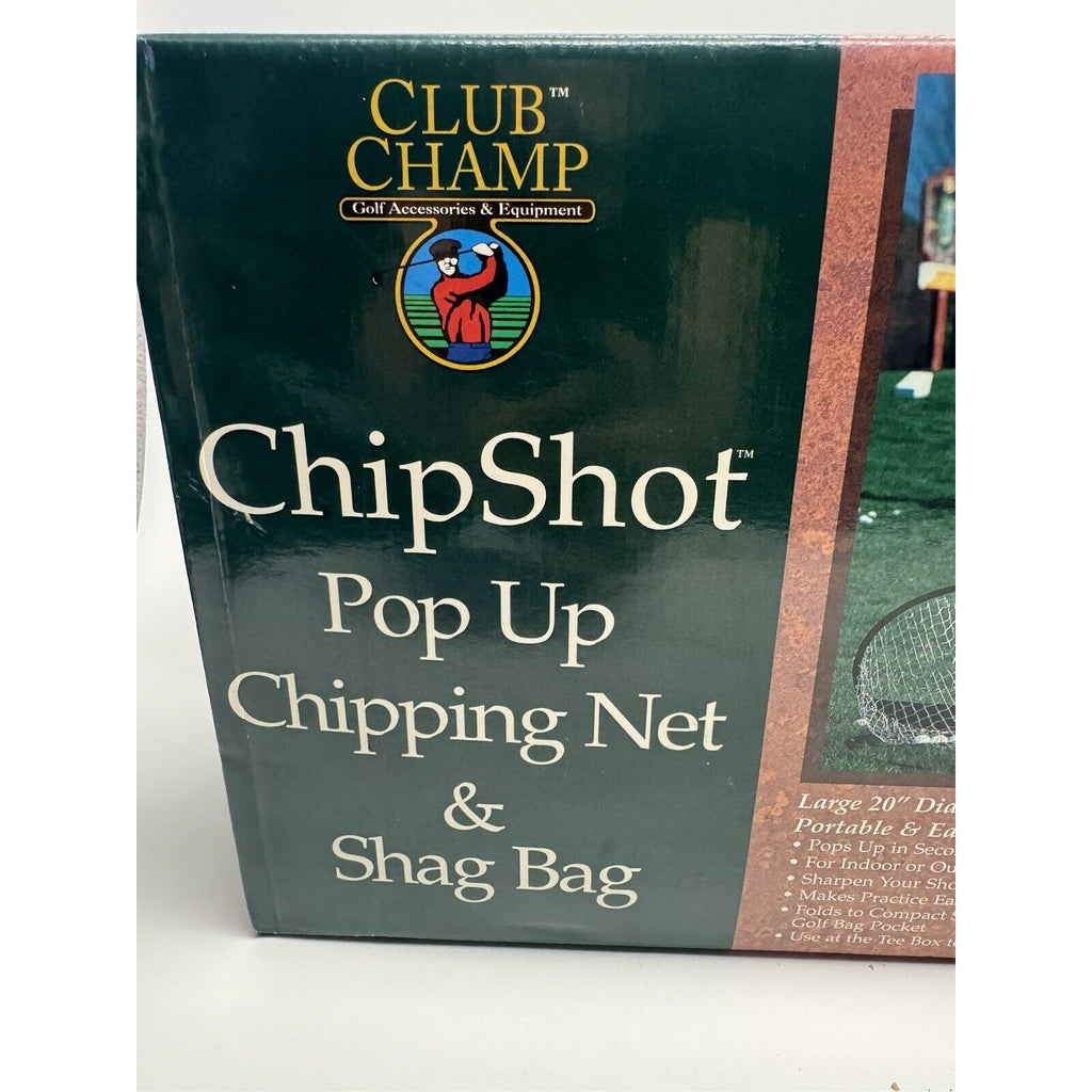 VINTAGE NEW Club Champ Chip n' Shag Combo w/ Chipping Net & Collapsible Shag Bag