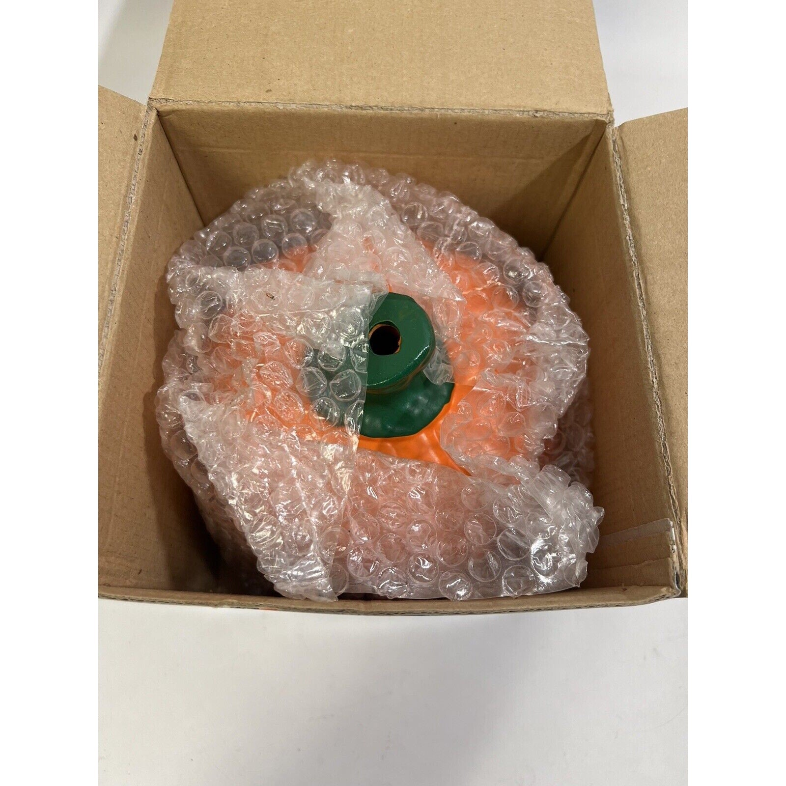 Vintage Ceramic Halloween Pumpkin Jack O Lantern Candle Light Lamp Luminary