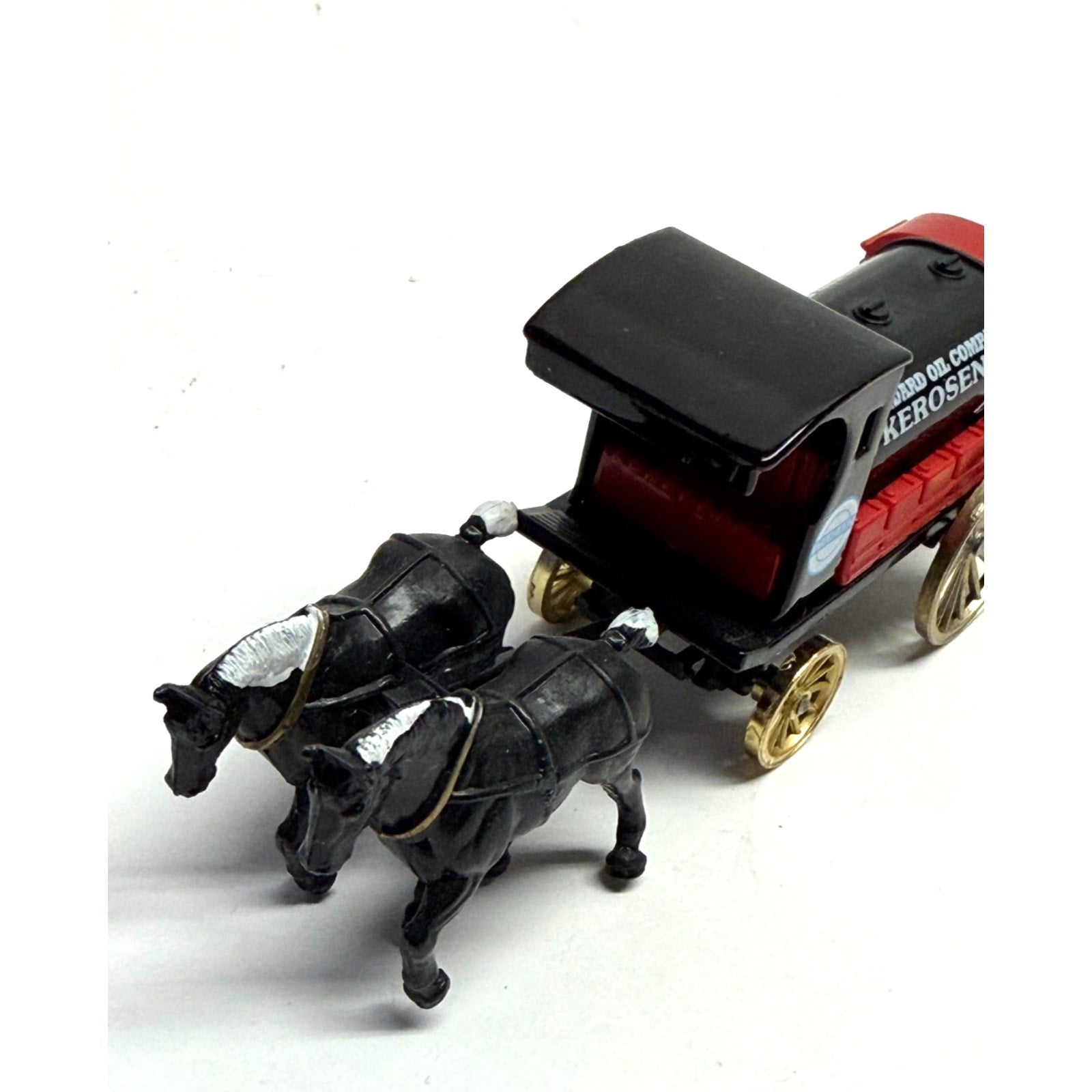 Vtg CHEVRON COMMEMORATIVE Model DIE-CAST Metal Horse Drawn Wagon Kerosene