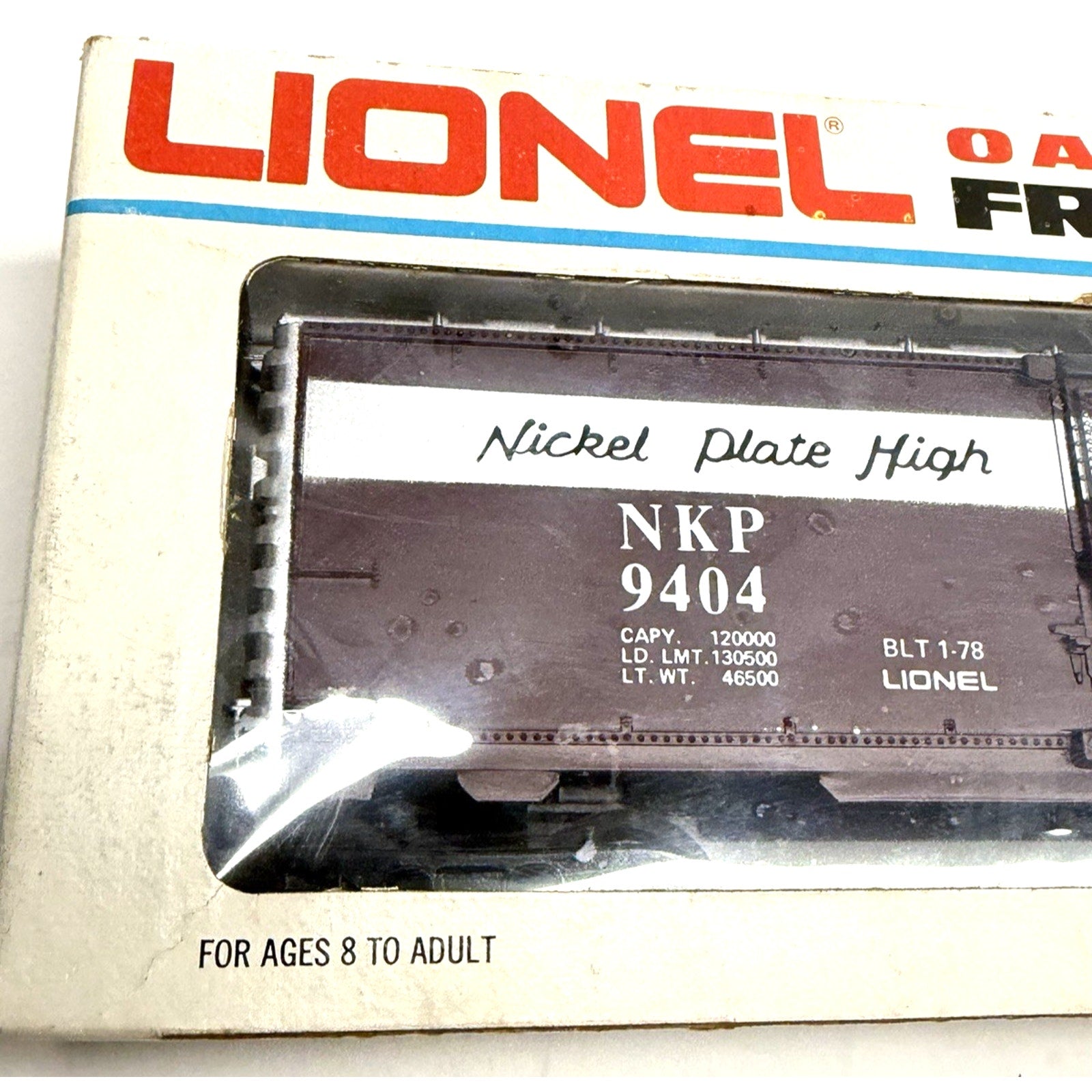 Vintage O Gauge Lionel 6-9404 Nickel Plate Road Boxcar (LN BOXED)