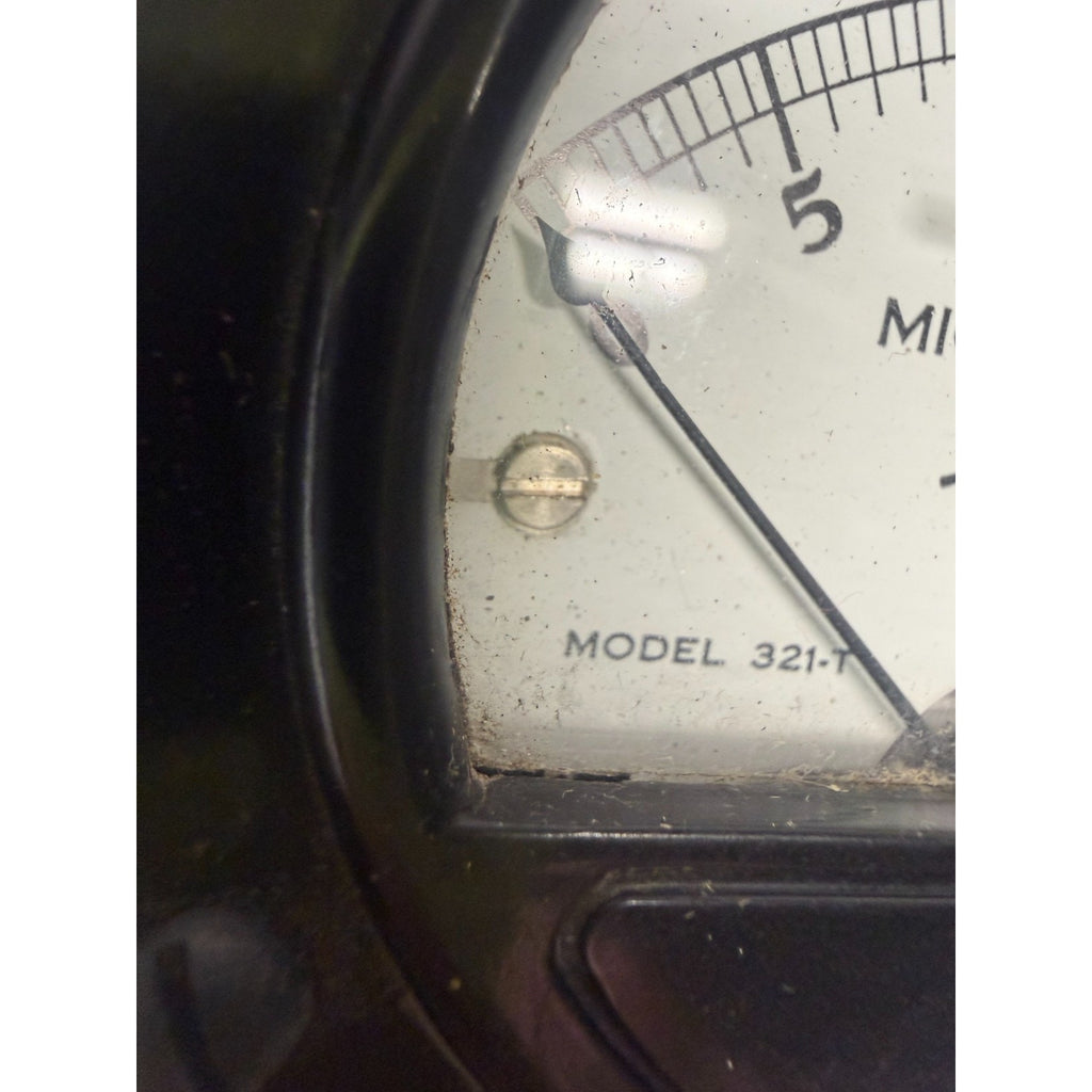 Vintage Triplett Model 321-T DC Microamperes Meter Round Bakelite Panel Gauge