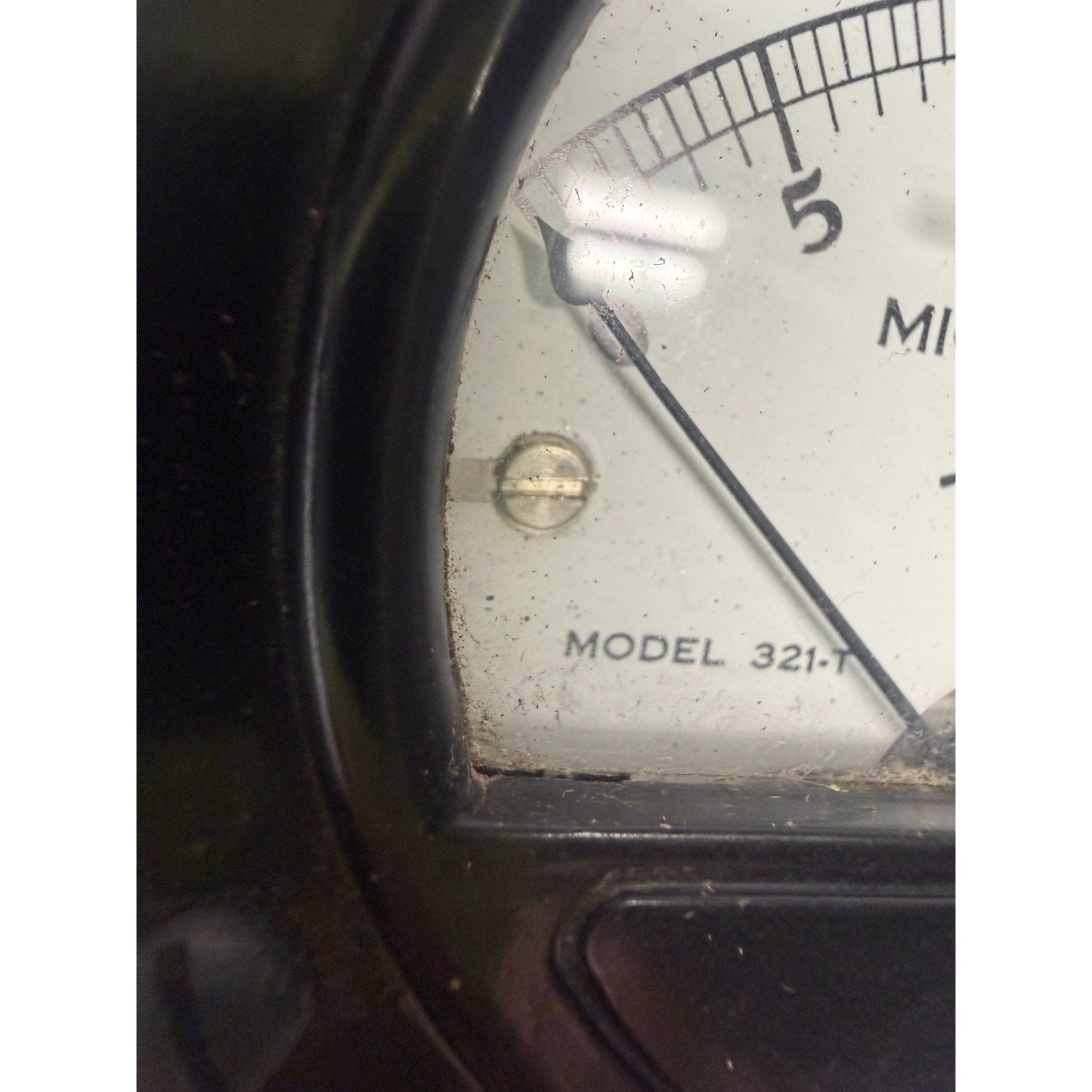Vintage Triplett Model 321-T DC Microamperes Meter Round Bakelite Panel Gauge