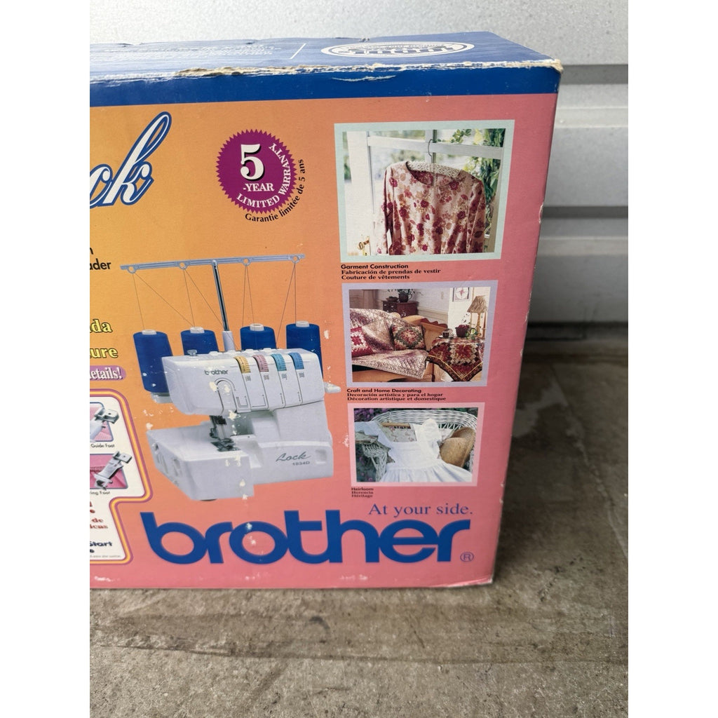 VINTAGE SEALED Brother 1034D 3/4 Lay-In Thread Sewing Serger Overlock Machine