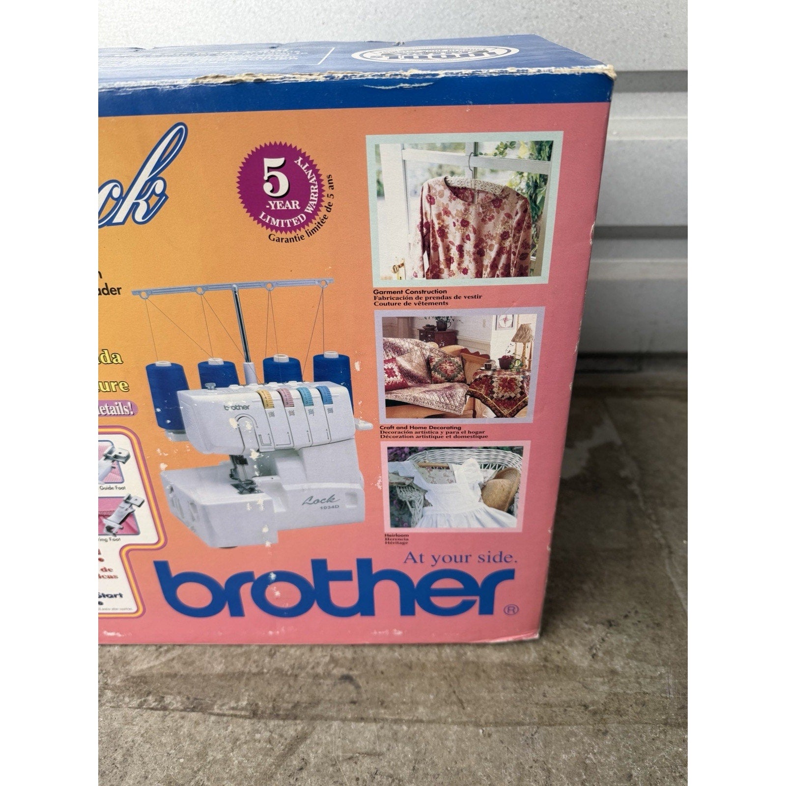 VINTAGE SEALED Brother 1034D 3/4 Lay-In Thread Sewing Serger Overlock Machine