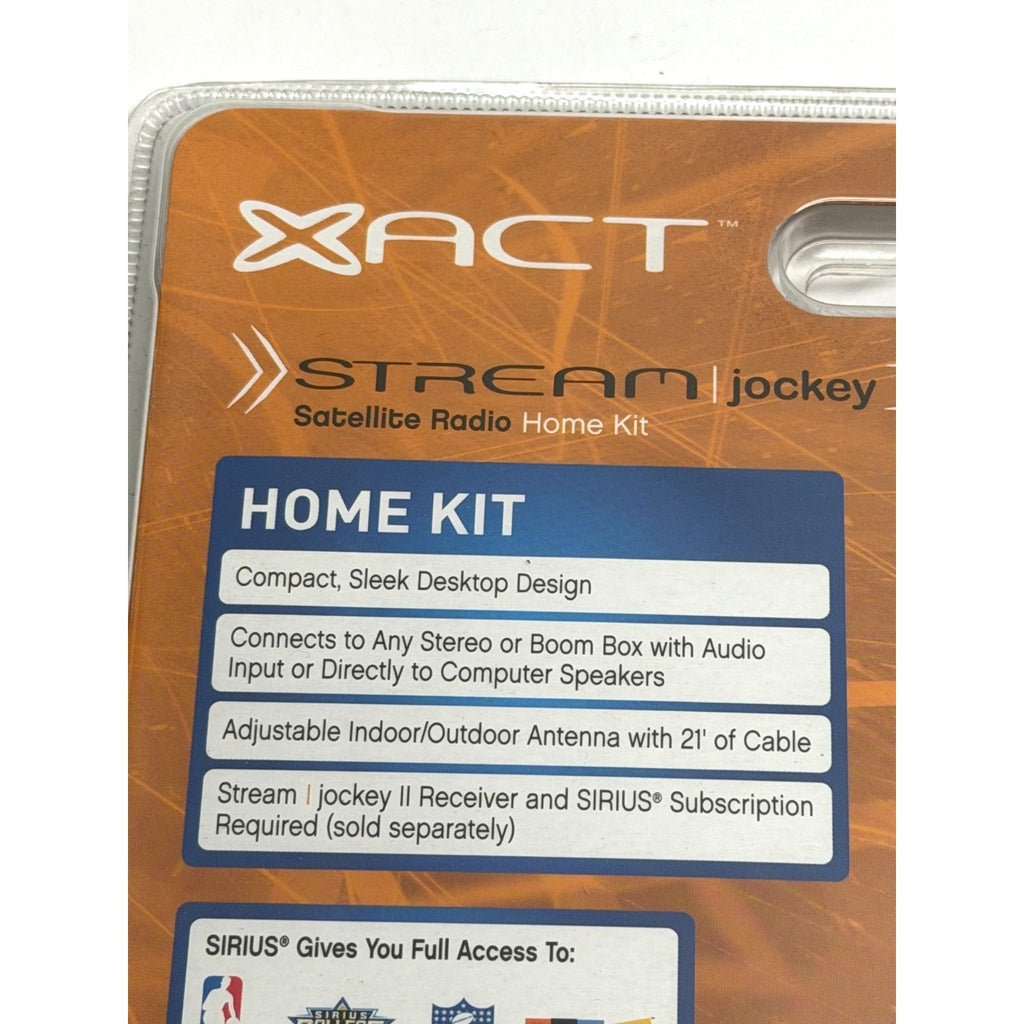 Vintage SEALED Sirius Satellite XACT Stream Jockey II Home Kit (model XS032)