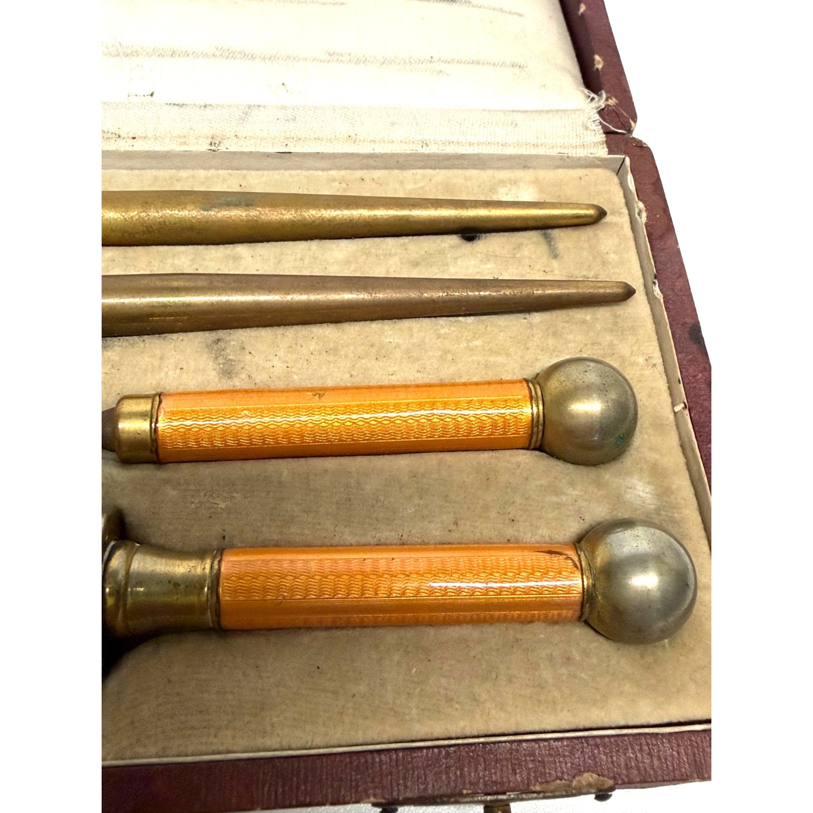 Vintage Antique Art Deco Writing Desk Set Boxed Pen Pencil Letter Opener