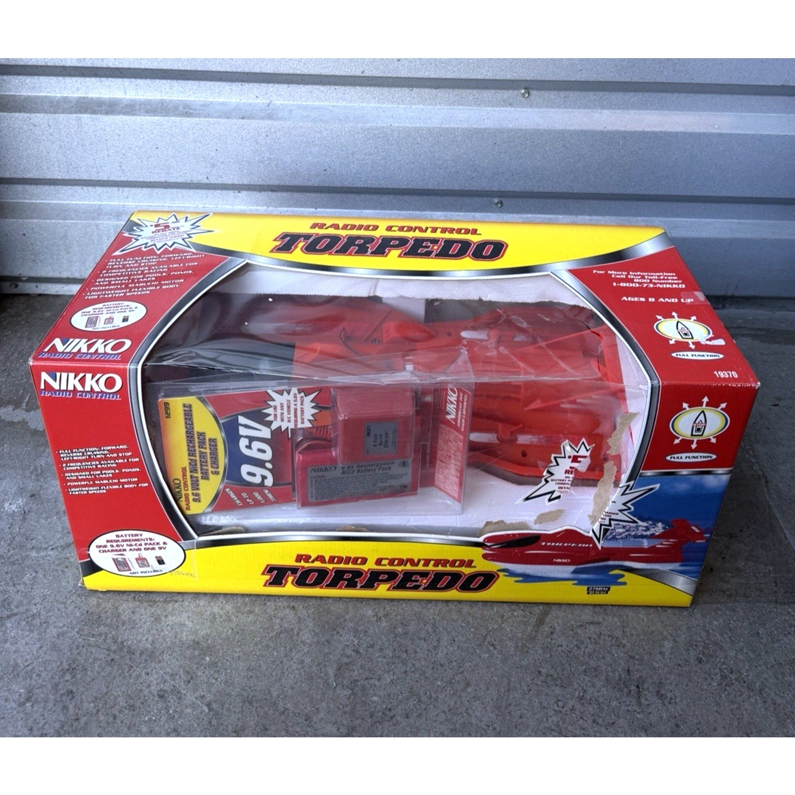 Vintage SEALED NEW Styrofoam NIKKO Torpedo Hydroplane RC Racing Boat 49MHz