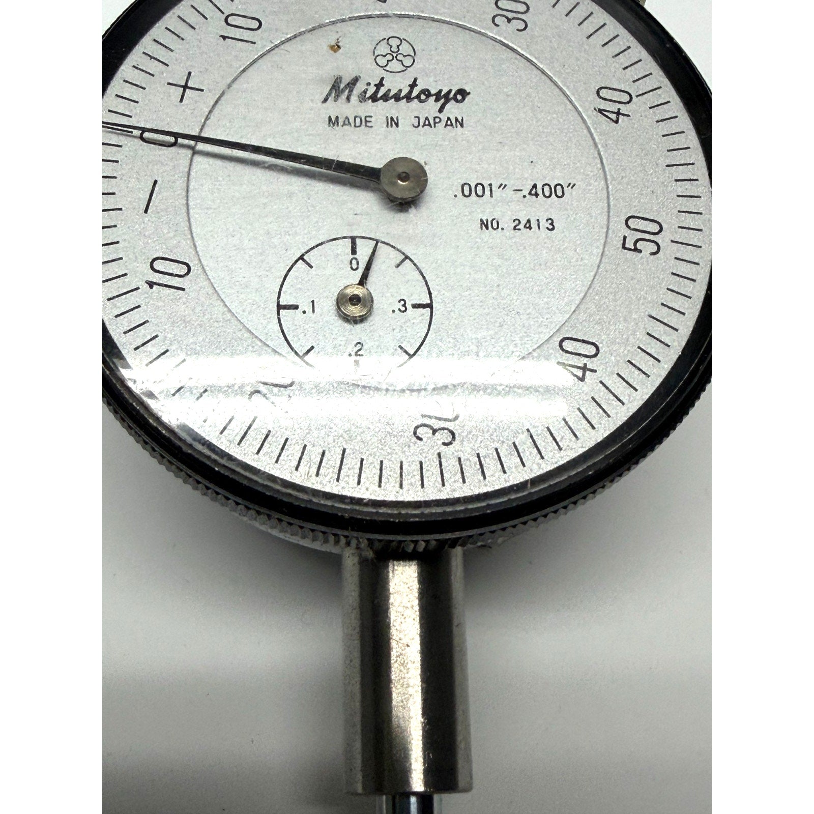Vintage Mitutoyo 2413 Dial Indicator .001"-.400" Balanced Scale Shock Proof