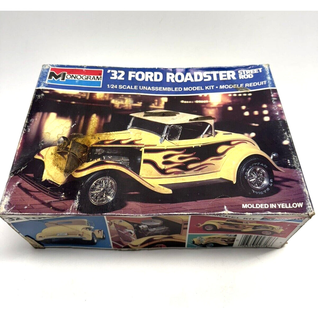 VINTAGE NOS 1985 MONOGRAM 1932 FORD ROADSTER STREET ROD KIT#2718 1/24