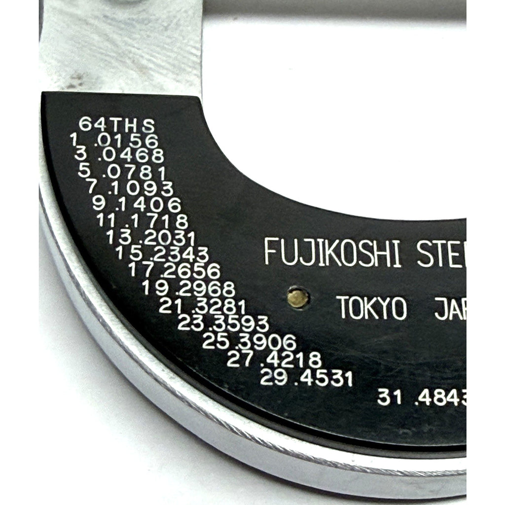 VINTAGE Fujikoshi Steel Caliper 0"-1" Made in Japan - Mint Condition