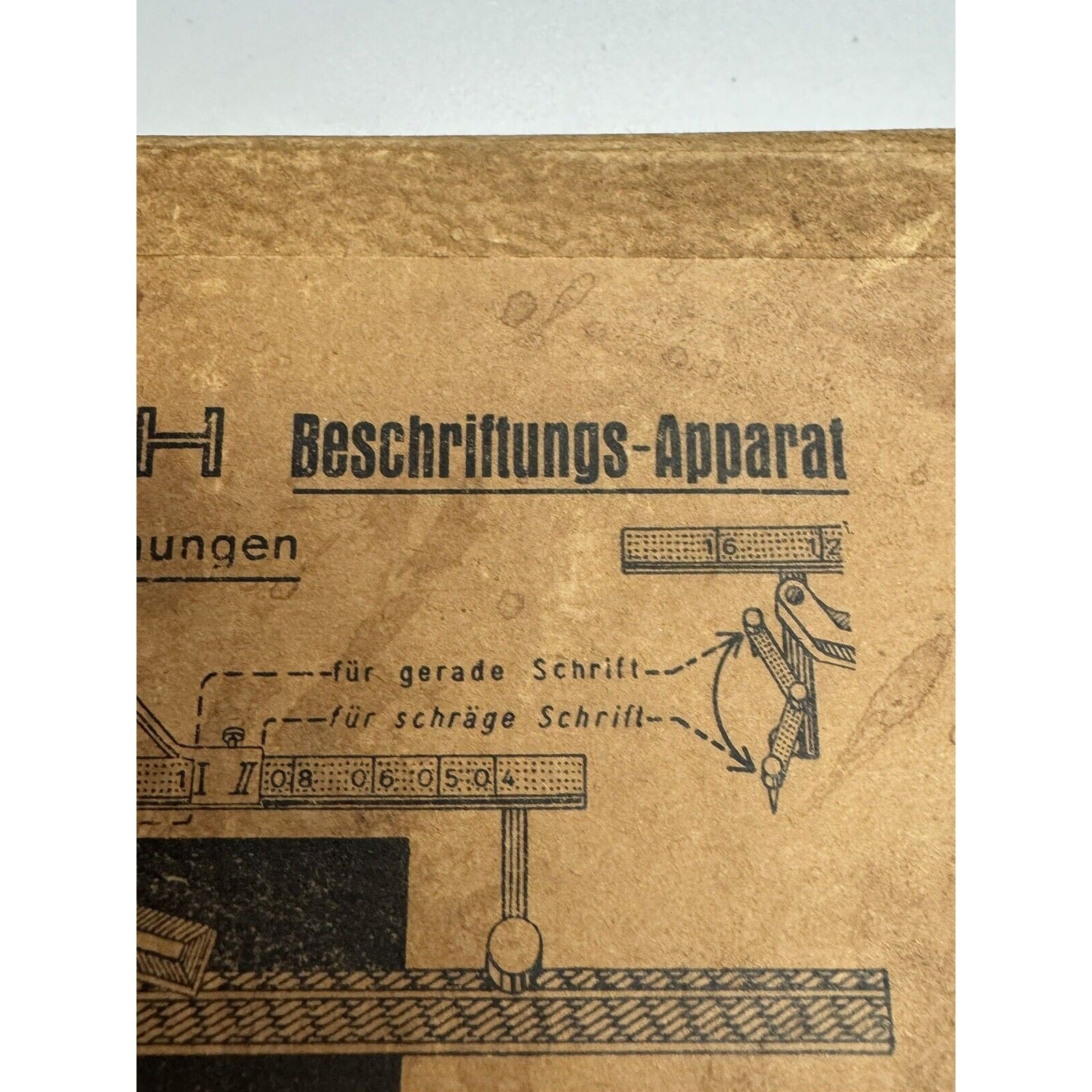 RARE NOS Vintage Writing instrument DINGRAPH SCHRIFTEN Inscriptions Alphabet