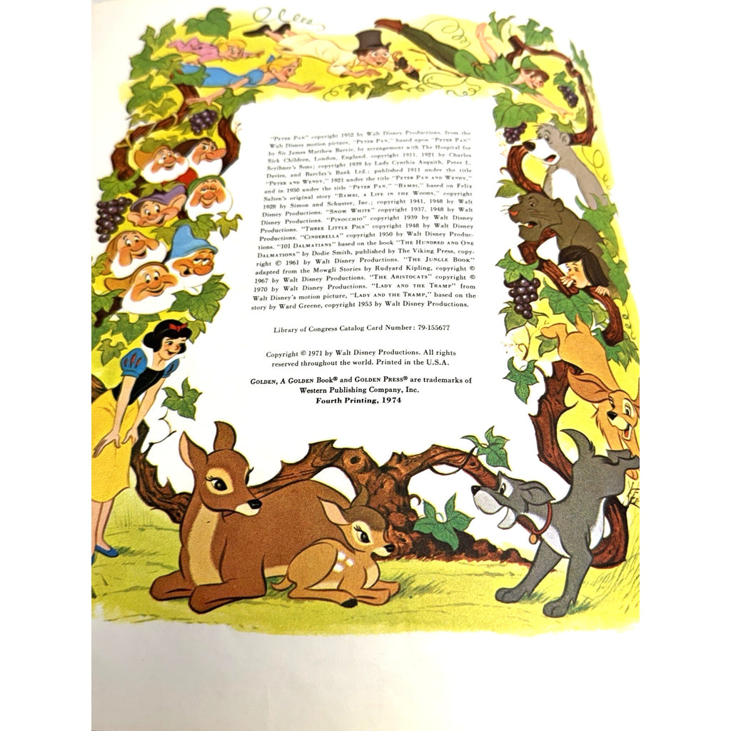 Vintage 1971 The Walt Disney Treasury Illustrated Book 10 Classic Stories