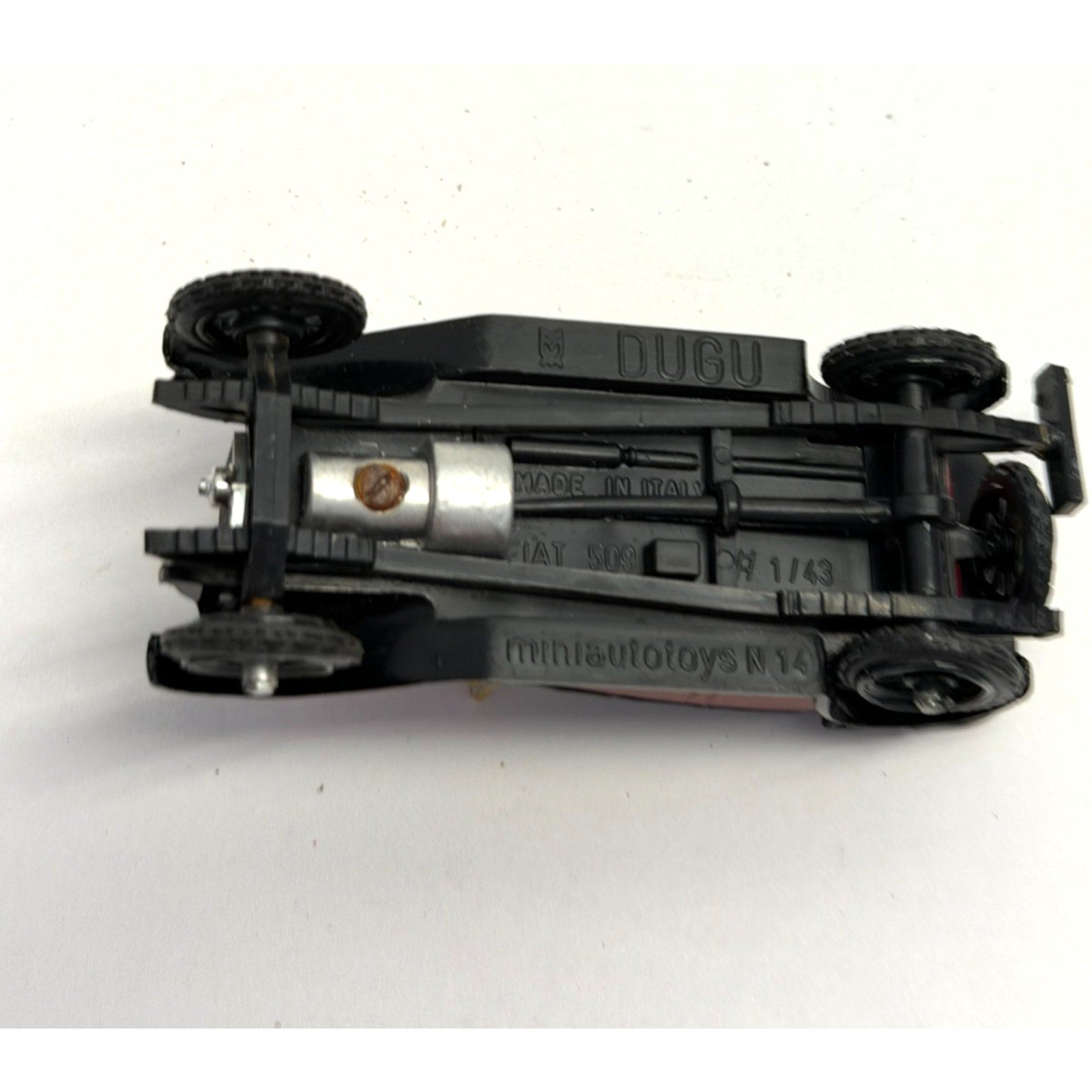 Vintage Dugu 1/43 Scale Fiat 509 Sedan 1924 Maroon/Black Diecast