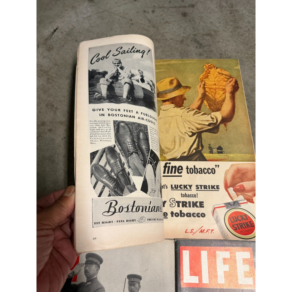 Vintage LIFE Magazine Lot 1940 1943 1944 WWII Emperor Japan Princess Elizabeth