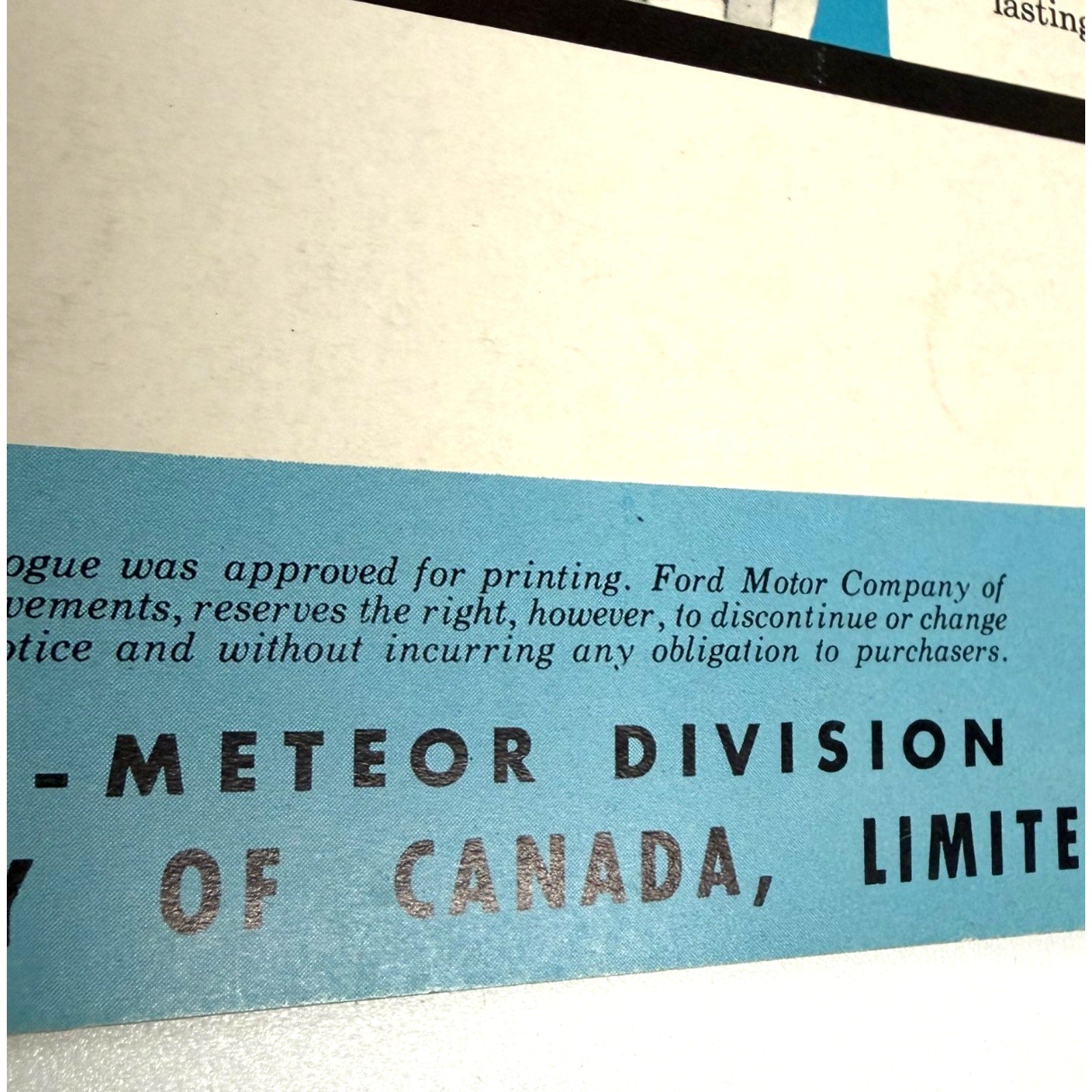 Vtg 1955 Ford Mercury Truck M-100 M-250 M-350 Vintage Canada Sales Brochure