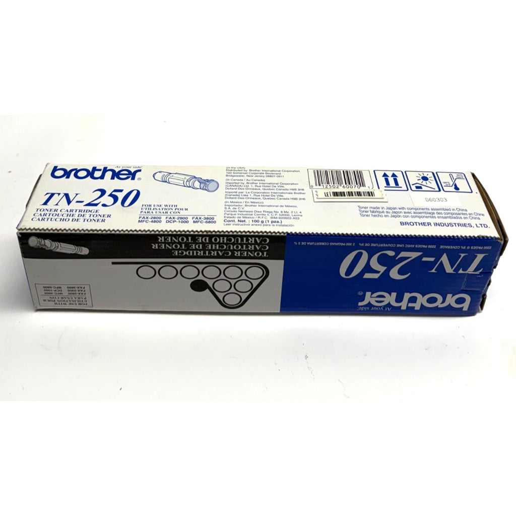 Vintage Brother TN-250 Black Toner Cartridge FAX-2800 FAX-2900 MFC-4800 DCP-1000